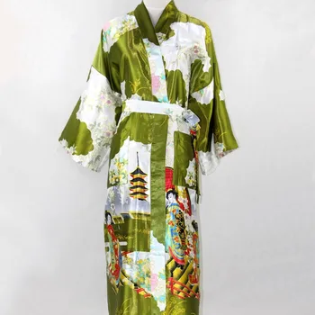 Army green Fashion Chinese Women's Polyester Satin Painted Kaftan Peri Kimono Bath Robe Gown Bathrobe With Belt Plus size M-XXXL
Army green Fashion Chinese Women's Polyester Satin Painted Kaftan Peri Kimono Bath Robe Gown Bathrobe With Belt Plus size M-XXXL