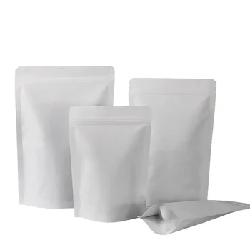 50pcs/lot 6sizes White Paper Zip Lock Bag inside Transparant PE Film layer zipper Gift Bag Doypack White Food packaging bags
50pcs/lot 6sizes White Paper Zip Lock Bag inside Transparant PE Film layer zipper Gift Bag Doypack White Food packaging bags