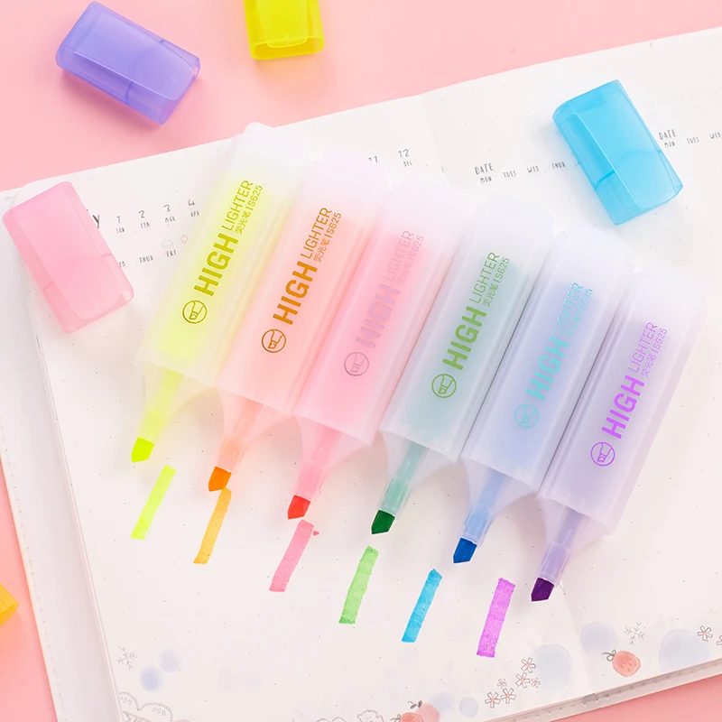 6 pcs oblique tip Jumbo mild color highlighter pen for paper copy fax Stationery office accessories School markers supplies F070
6 pcs oblique tip Jumbo mild color highlighter pen for paper copy fax Stationery office accessories School markers supplies F070