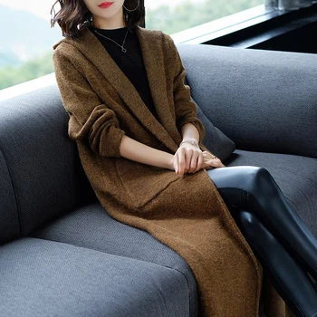 2020 Women's Autumn New Sweater Coat Loose Large Size Hooded Knit Cardigan Solid Color Long Sleeve Warm Long Sweater LQ150
2020 Women's Autumn New Sweater Coat Loose Large Size Hooded Knit Cardigan Solid Color Long Sleeve Warm Long Sweater LQ150
