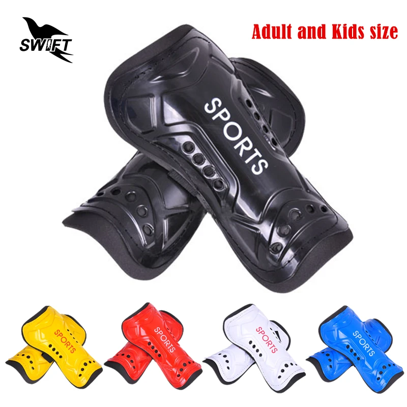 Image Kids And Adult Soccer Shin Guard with Adjustable Band Leg Protection Shin Pads Football Protectors Shin Guards Soccer Shinguards