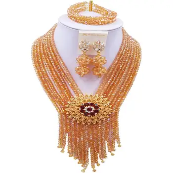 Cheap Champagne Gold AB Crystal Necklace Jewelry Sets for Party and Daily Use 8C-SK-06
Cheap Champagne Gold AB Crystal Necklace Jewelry Sets for Party and Daily Use 8C-SK-06