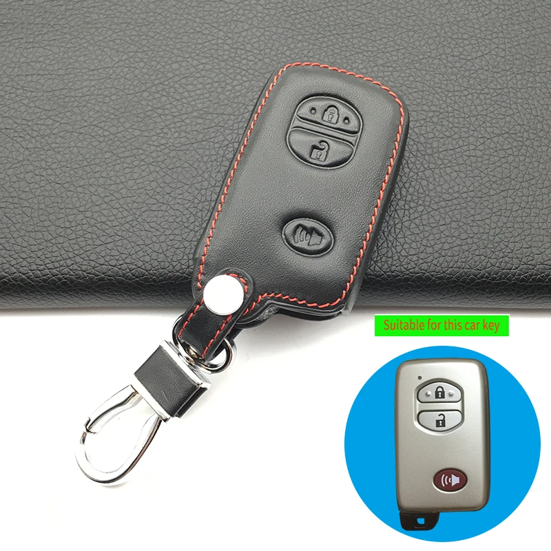 Чехол для автомобильного ключа из натуральной кожи чехол Toyota Aqua Camry Corolla RAV4 Yaris Venza