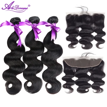 Alidoremi peruvian Body Wave 3 Bundles With Lace Frontal Closure Hair Weave Bundles Non Remy Human Hair Extension Free Shipping
Alidoremi peruvian Body Wave 3 Bundles With Lace Frontal Closure Hair Weave Bundles Non Remy Human Hair Extension Free Shipping