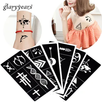 glaryyears 6 Pieces/set Henna Tattoo Stencil Hollow Medium Body Art Paint Small Geometry Pattern Template Temporary Draw S200#31
glaryyears 6 Pieces/set Henna Tattoo Stencil Hollow Medium Body Art Paint Small Geometry Pattern Template Temporary Draw S200#31