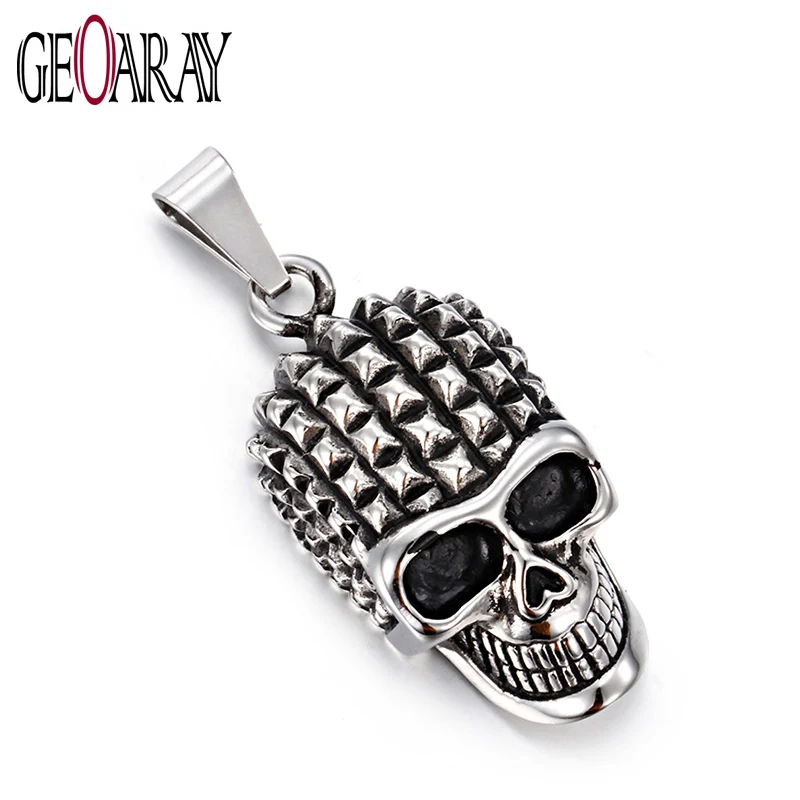 Geoaray Gothic Eye Skull Head Pendant Necklaces For Men Stainless Steel Punk Viking Pirate Necklace Biker Jewelry
Geoaray Gothic Eye Skull Head Pendant Necklaces For Men Stainless Steel Punk Viking Pirate Necklace Biker Jewelry