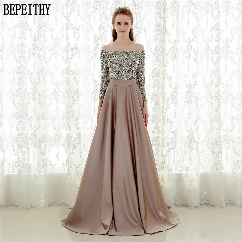 BEPEITHY Robe De Soiree Off The Shoulder Three Quarter Sleeve Bead 2019 Vestido Longo Evening Dress Long
BEPEITHY Robe De Soiree Off The Shoulder Three Quarter Sleeve Bead 2019 Vestido Longo Evening Dress Long