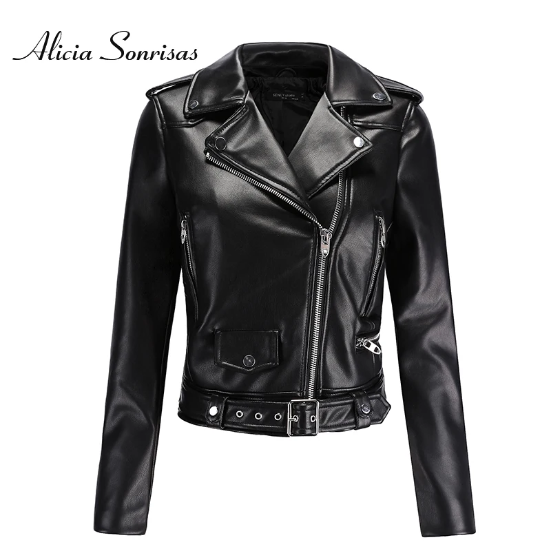 2018 New Leather Jacket Women Short Motorcycle Spring Autumn Long Sleeve With Belt Black Biker Coats AS003
2018 New Leather Jacket Women Short Motorcycle Spring Autumn Long Sleeve With Belt Black Biker Coats AS003