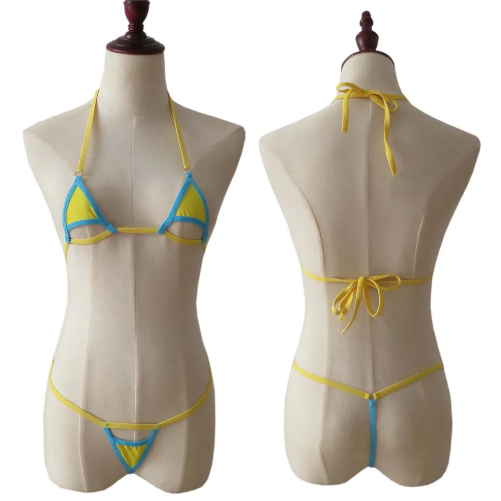 micro bikini 2019 Sexy Sling Triangle Color matching Hollow Lotion Multi-rope swimwear women swimsuit biquini bikinis monokini
micro bikini 2019 Sexy Sling Triangle Color matching Hollow Lotion Multi-rope swimwear women swimsuit biquini bikinis monokini