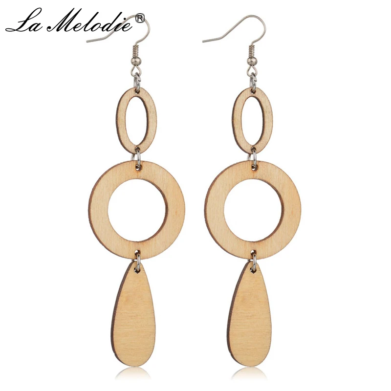 New DIY Hand-made Nature Geometric Hollowed Flowers Wooden Drop Earrings For Women Round Wood Long Drop Earrings Females Jewelry
New DIY Hand-made Nature Geometric Hollowed Flowers Wooden Drop Earrings For Women Round Wood Long Drop Earrings Females Jewelry