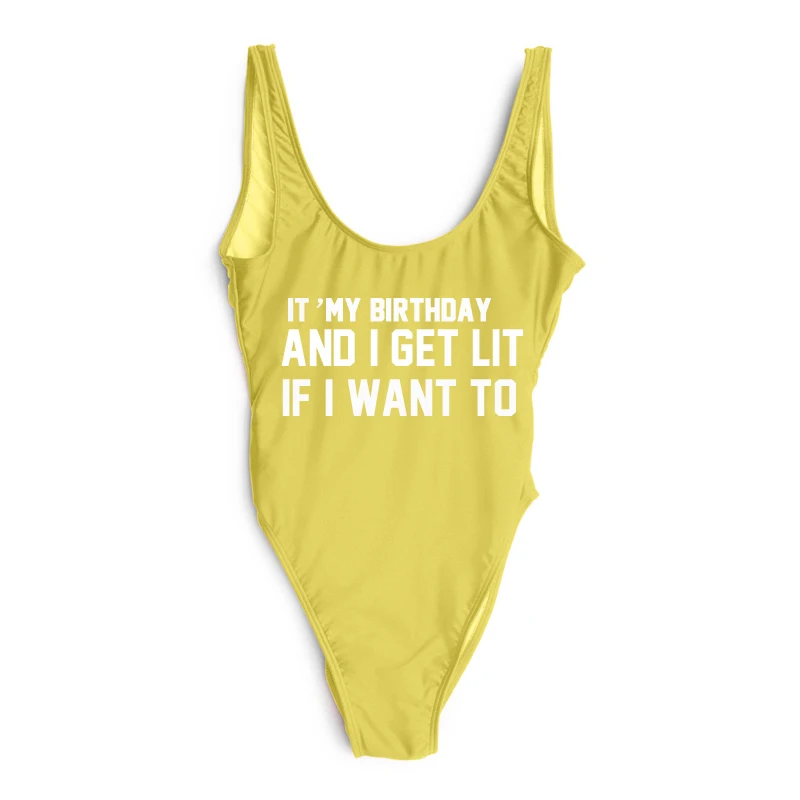 One Piece Swimsuit MY BIRTHDAY Letter Print Swimwear Women High Cut Monokini Bathing Suit 2019 Beachwear maillot de bain femme
One Piece Swimsuit MY BIRTHDAY Letter Print Swimwear Women High Cut Monokini Bathing Suit 2019 Beachwear maillot de bain femme