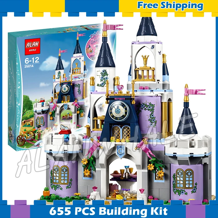 

655pcs Princess Friends Cinderella's Dream Castle Prince 25014 Model Building Blocks Children Gifts sets Compatible With lego