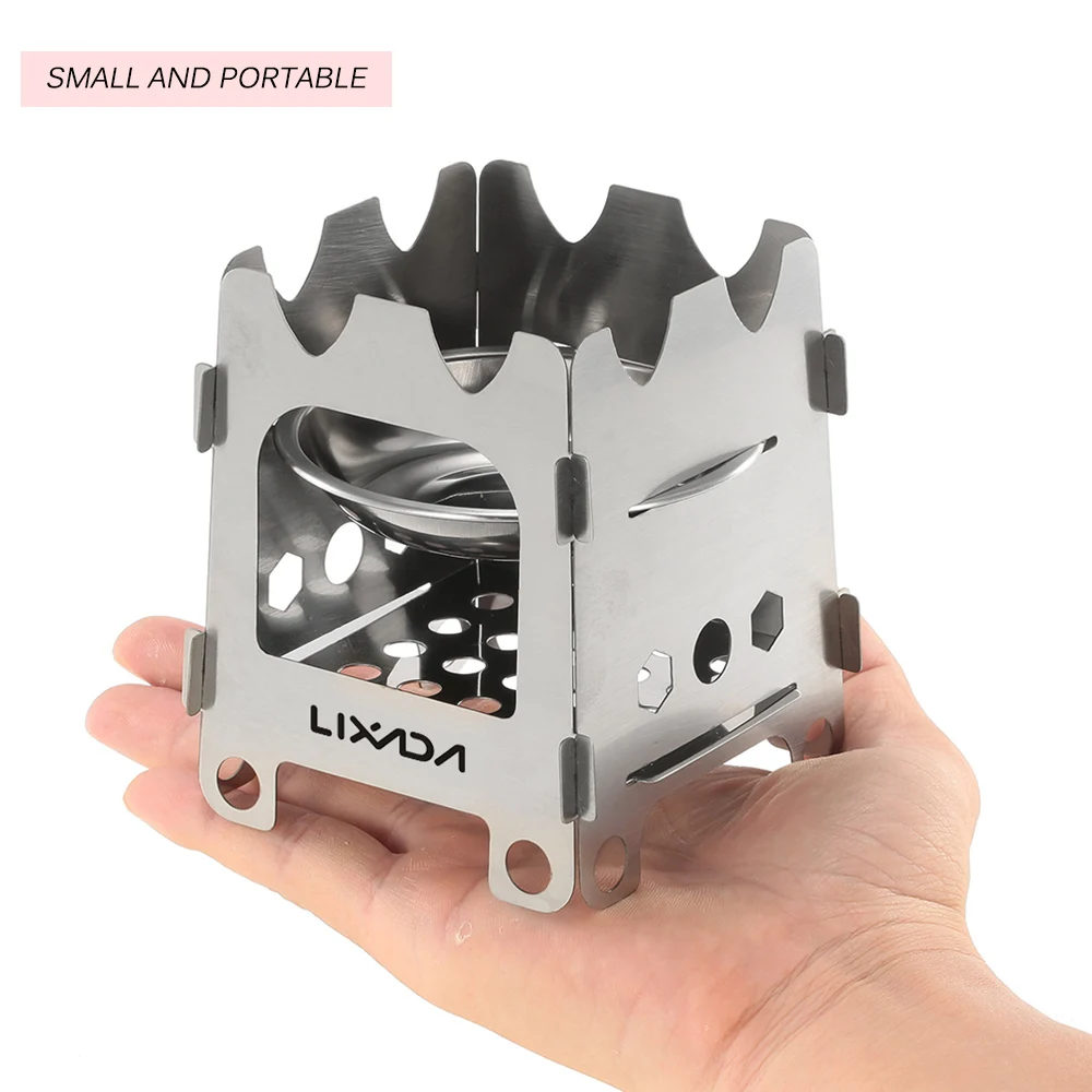 Folding Wood Stove Outdoor Camping Stove with Alcohol Tray Ultralight Stainless Steel Pocket Burner for Picnic Hiking Hot
Folding Wood Stove Outdoor Camping Stove with Alcohol Tray Ultralight Stainless Steel Pocket Burner for Picnic Hiking Hot