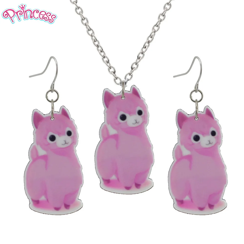 2019 Fashion Girls Kids Gift Jewelry Pink Alpaca Earring Pendant Short Chain Necklace Free Shipping Xma Gift Wholesale KS06-E
2019 Fashion Girls Kids Gift Jewelry Pink Alpaca Earring Pendant Short Chain Necklace Free Shipping Xma Gift Wholesale KS06-E