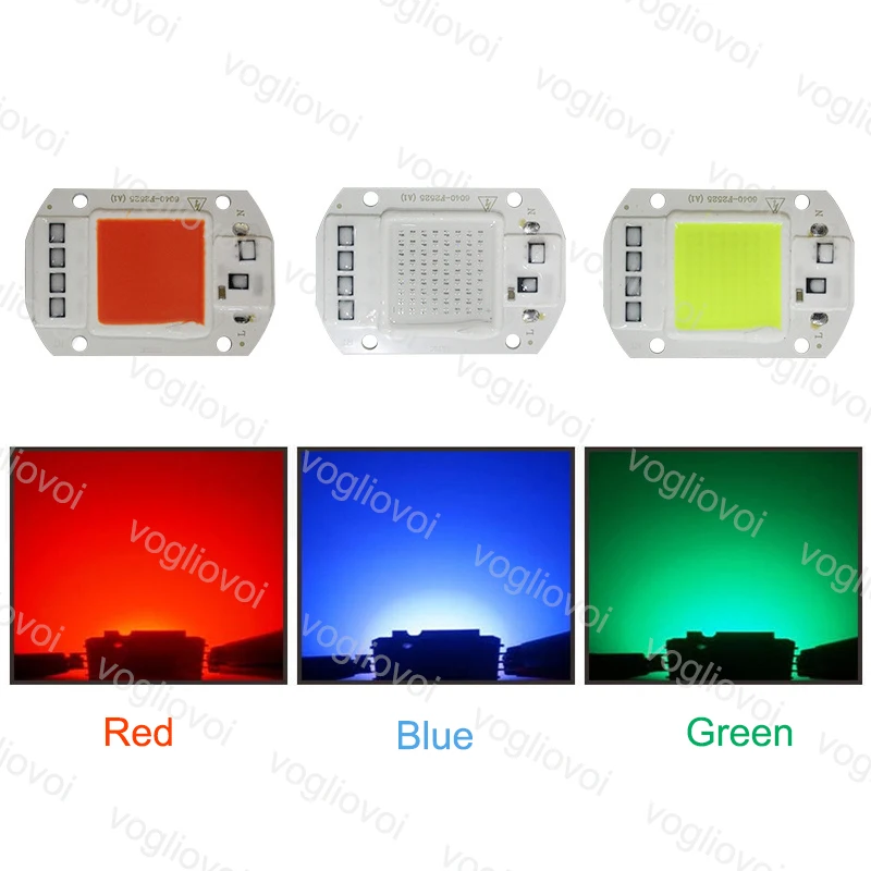 Vogliovoi Led Chip COB 20W 30W 50W AC220V Red Green Blue Smart IC No Need Driver LED Bulb Lamp For DIY Floodlight Spotlight
Vogliovoi Led Chip COB 20W 30W 50W AC220V Red Green Blue Smart IC No Need Driver LED Bulb Lamp For DIY Floodlight Spotlight