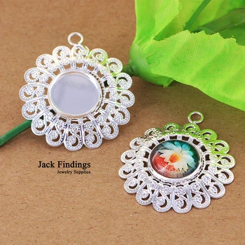 5pcs/lot 12mm (Normal Tray) Silver Plated Cabochon Base Blank Tray Set Cameo Settings Brass Copper Round Pendant
5pcs/lot 12mm (Normal Tray) Silver Plated Cabochon Base Blank Tray Set Cameo Settings Brass Copper Round Pendant
