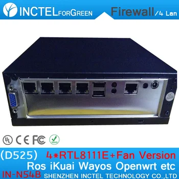 4 Gigabit LAN Ports Intel Atom D525 Dual Core Four Threads 1.8Ghz Hardware Firewall
4 Gigabit LAN Ports Intel Atom D525 Dual Core Four Threads 1.8Ghz Hardware Firewall