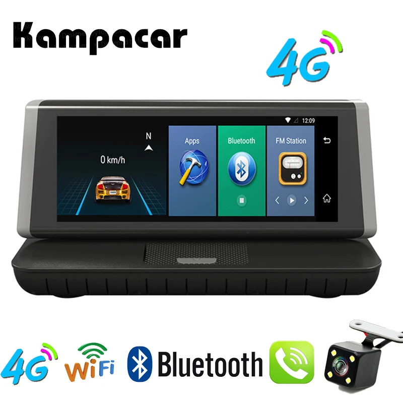 Kampacar 8 Inch Touch Car Dvr 2 Camera 4G Android wifi GPS Navigation Full HD 1080P Video Recorder Dual Lens Registrar Dash cam
Kampacar 8 Inch Touch Car Dvr 2 Camera 4G Android wifi GPS Navigation Full HD 1080P Video Recorder Dual Lens Registrar Dash cam