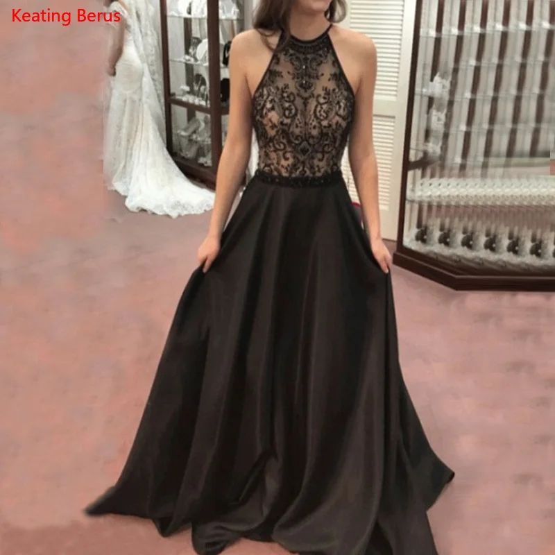 Keating Berus2018 Sexy Halter Belt Sleeveless Slim Lace Black Elegant Dress Dinner Dress Has Large Size
Keating Berus2018 Sexy Halter Belt Sleeveless Slim Lace Black Elegant Dress Dinner Dress Has Large Size