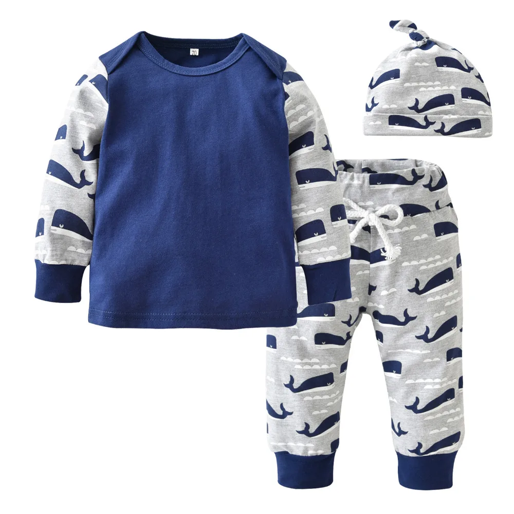 Autumn Newborn Baby Boy Clothes Baby Girl Clothing Set Long Sleeve Whale Printed Infant 3pcs Outfits T-shirt+Pants+Hat
Autumn Newborn Baby Boy Clothes Baby Girl Clothing Set Long Sleeve Whale Printed Infant 3pcs Outfits T-shirt+Pants+Hat