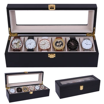 6 Slots Handmade Wood Watch Box Wood Clock Box Watch Case Time Box for Watch Holding
6 Slots Handmade Wood Watch Box Wood Clock Box Watch Case Time Box for Watch Holding