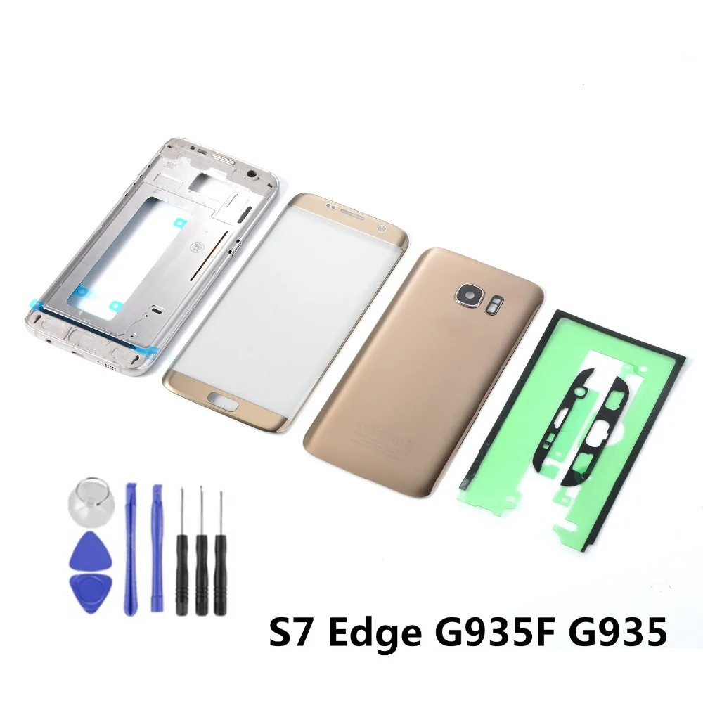 For Samsung Galaxy S7 Edge G935F Housing Middle Frame+Battery Back Cover+LCD Display Front Touch Screen Sensor+Adhesive+Tools
For Samsung Galaxy S7 Edge G935F Housing Middle Frame+Battery Back Cover+LCD Display Front Touch Screen Sensor+Adhesive+Tools