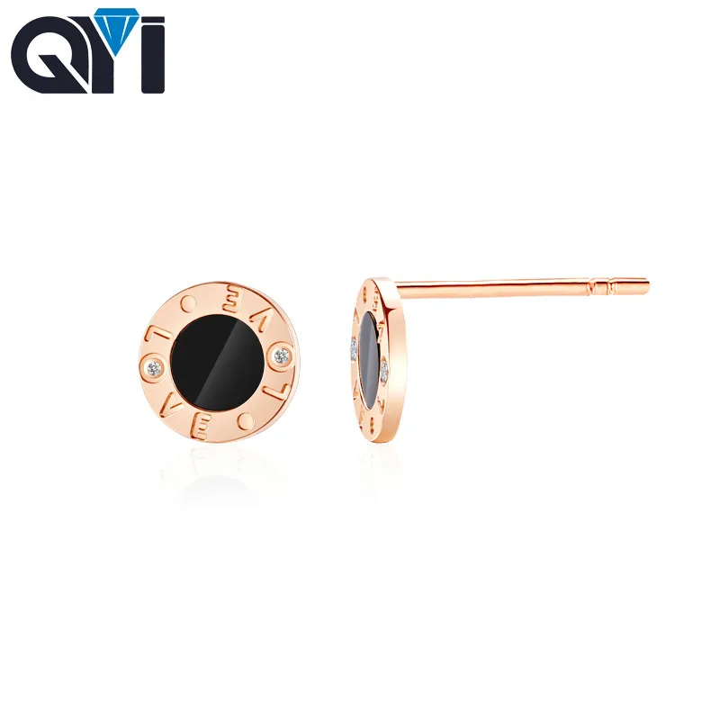 QYI letter 0.02ct Diamond Screw earrings gold 18K Luxury Jewelry for women small diamond earrings two color for choose
QYI letter 0.02ct Diamond Screw earrings gold 18K Luxury Jewelry for women small diamond earrings two color for choose