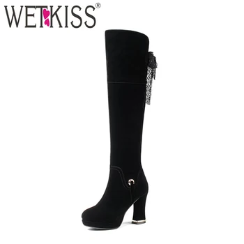 WETKISS Thick High Heels Knee Boots Ladies Black Flock Elegant Lace Spring Female Boot Zipper Women Boots High Quality
WETKISS Thick High Heels Knee Boots Ladies Black Flock Elegant Lace Spring Female Boot Zipper Women Boots High Quality