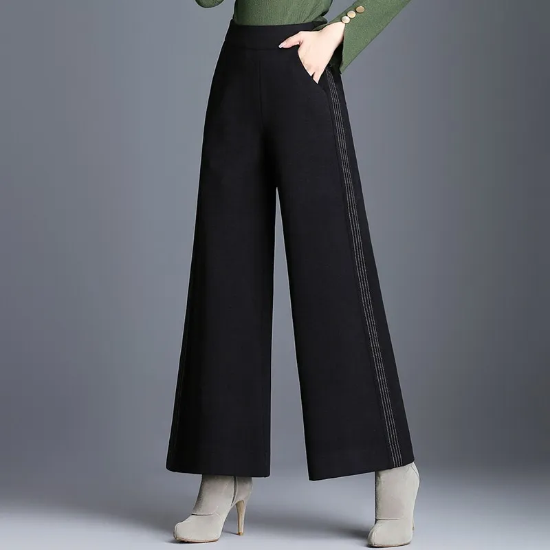 Wide leg pants for women plus size ealstic waist 3 solid colour high waist casual capris female trousers autumn winter sy50835
Wide leg pants for women plus size ealstic waist 3 solid colour high waist casual capris female trousers autumn winter sy50835