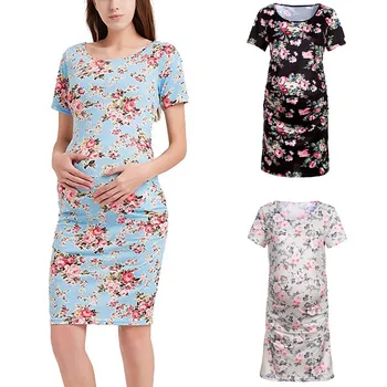 Maternity Dresses Women's Pregnancy Floral Print Short Sleeve Sundress Robe Grossesse Photography Props Summer Mothers Clothing
Maternity Dresses Women's Pregnancy Floral Print Short Sleeve Sundress Robe Grossesse Photography Props Summer Mothers Clothing