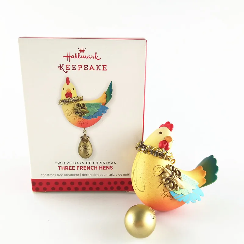 1piece Twelve day of christmas three french hen Figurine Figure collection toys christmas tree ornament toys 
1piece Twelve day of christmas three french hen Figurine Figure collection toys christmas tree ornament toys