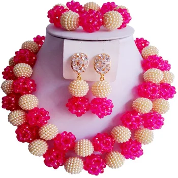 Beautiful Beige Fuchsia Pink Women and Girls African Crystal Anniversary Jewelry Sets 2C-ZZSJ-63
Beautiful Beige Fuchsia Pink Women and Girls African Crystal Anniversary Jewelry Sets 2C-ZZSJ-63