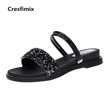 Cresfimix women fashion black shinning slip on sandal shoes lady spring & summer street golden sandals cool sweet sandals c2071
Cresfimix women fashion black shinning slip on sandal shoes lady spring & summer street golden sandals cool sweet sandals c2071