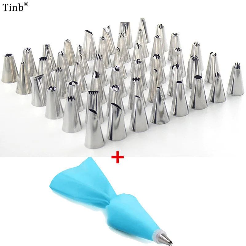 50pc/set Dessert Decorators Silicone Icing Piping Cream Pastry Bag +48 Stainless Steel Piping Icing Nozzle for Cream Pastry Tool
50pc/set Dessert Decorators Silicone Icing Piping Cream Pastry Bag +48 Stainless Steel Piping Icing Nozzle for Cream Pastry Tool