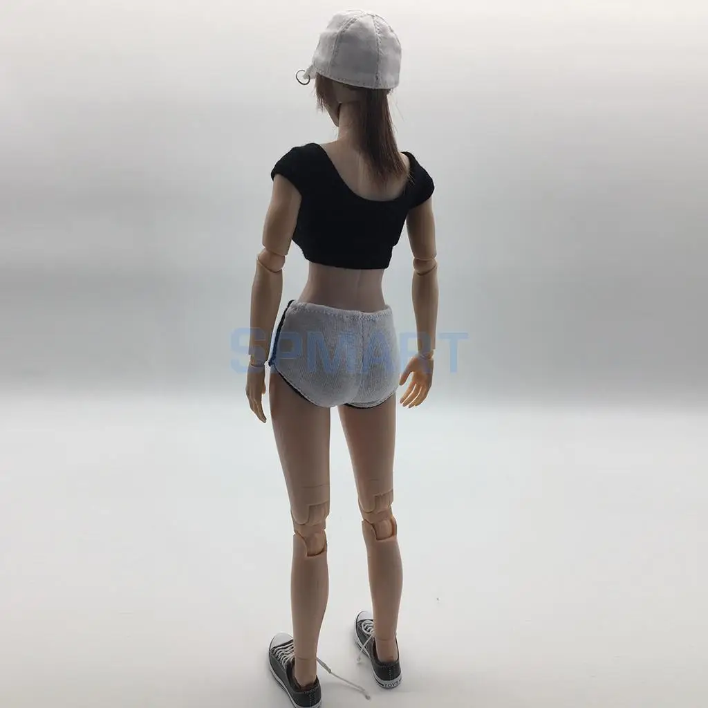 1/6 Scale Female Sport Pants Suit Shirt Women Clothes Set for 12'' Phicen Action Figures Collectible Doll Toy DIY Accessories
