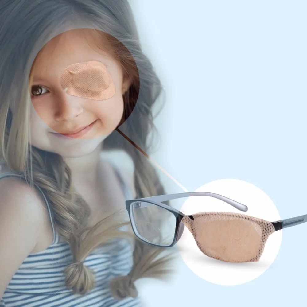 Orthoptic Eye Patches For Children With Amblyopia Posted Monocular Full Cover Training Amblyopia Correction Beige 20Pcspack (7)