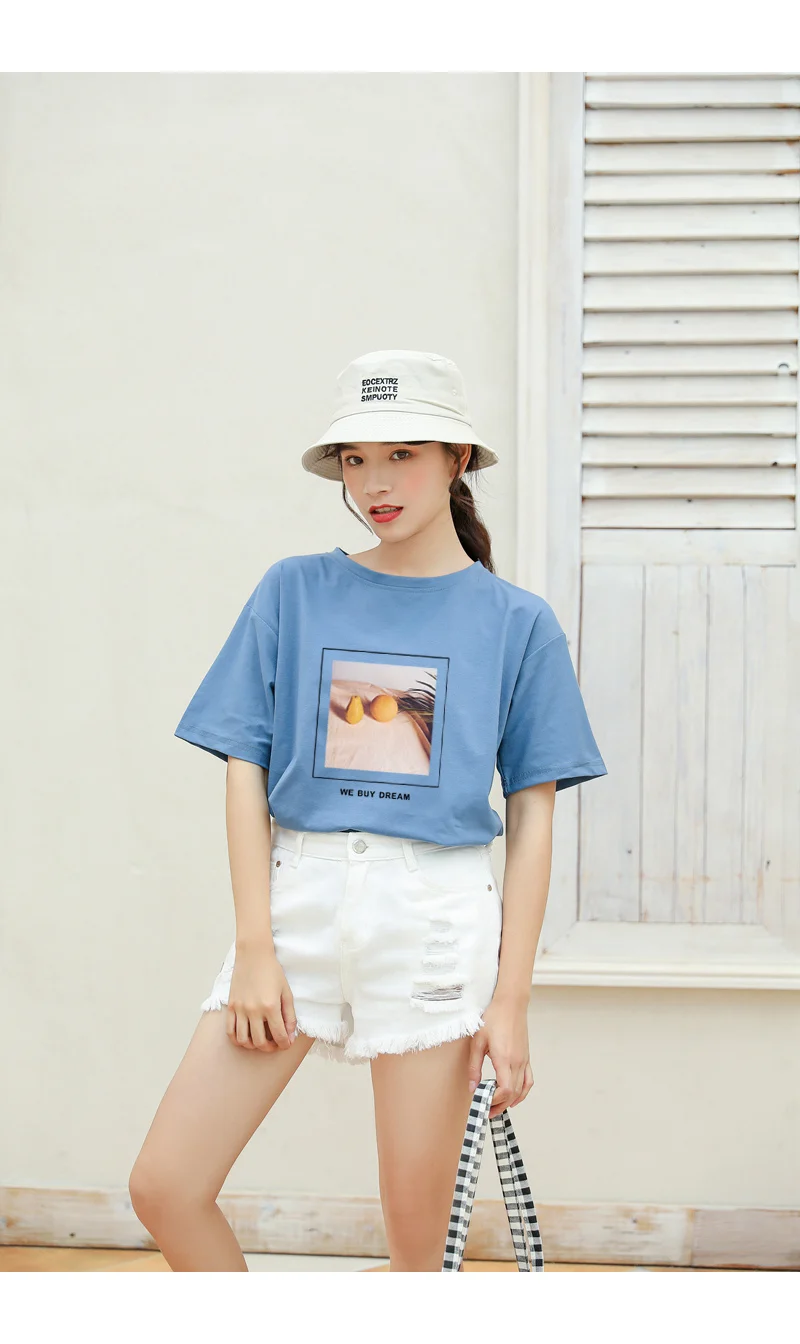 Summer New Harajuku Short Sleeve Funny Printed T Shirt Women O-neck Cotton Tops Tee Shirt Femme Streetwear Casual Korean Clothes (10)