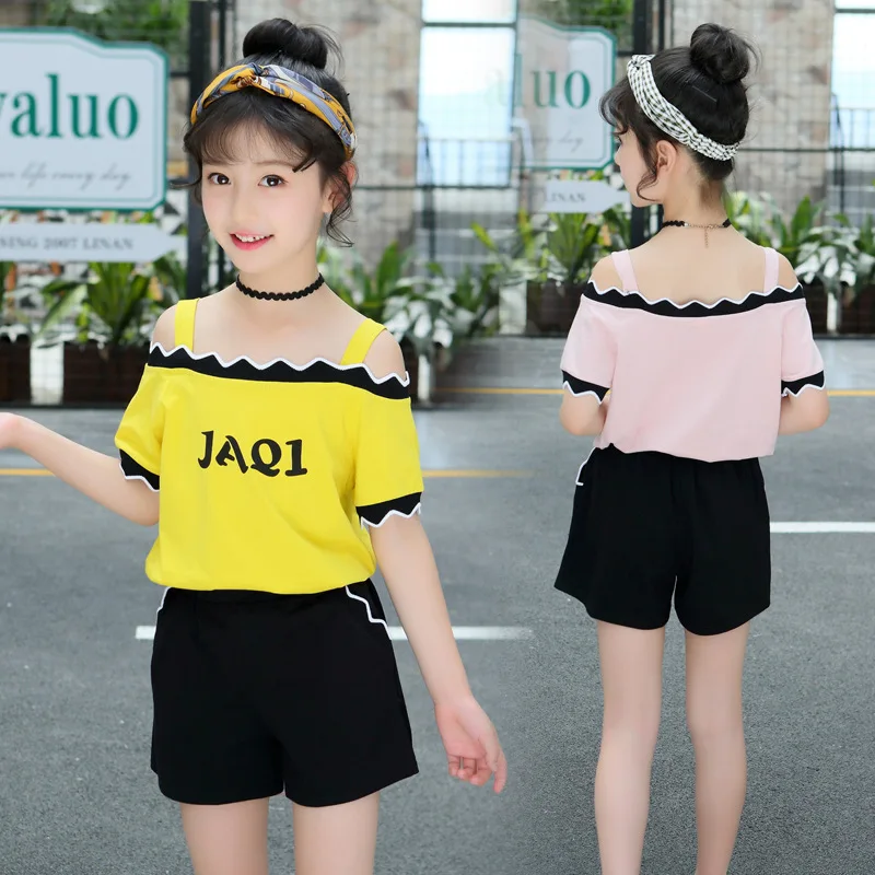 Children Clothing Sets Summer Girls Clothes Cotton Letter Short Sleeve T-shirt+Shorts 2Pcs Kids Girl Sports Suit 6 8 10 12 Years
Children Clothing Sets Summer Girls Clothes Cotton Letter Short Sleeve T-shirt+Shorts 2Pcs Kids Girl Sports Suit 6 8 10 12 Years