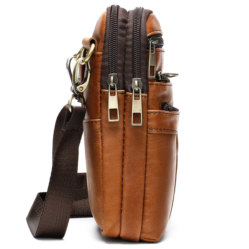 WESTAL сумка мужская через плечо натуральная кожа сумки для мужчин на пояс