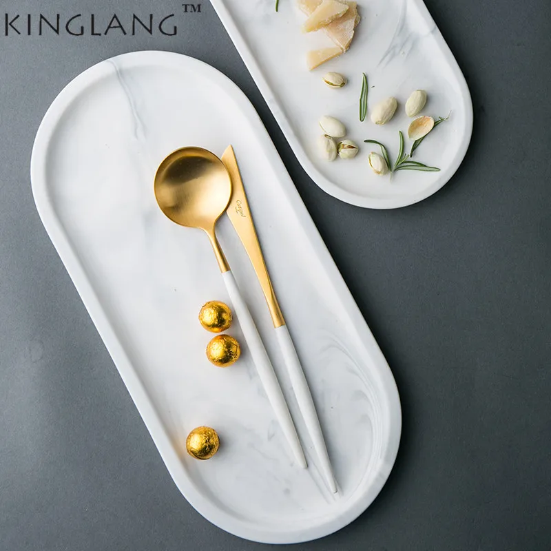 1PC KINGLAMNG 2- Sizes Ceramic Porcelain White Marble Oval Plate Steak Plate Tray Dish Dinnerware
1PC KINGLAMNG 2- Sizes Ceramic Porcelain White Marble Oval Plate Steak Plate Tray Dish Dinnerware