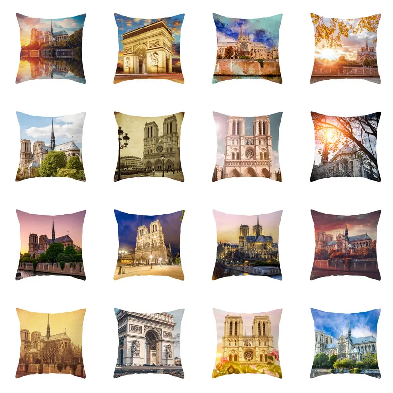 Notre Dame de Paris single-sided printing polyester Cushion cover home pillow cover European style bedding wedding pillowcase
Notre Dame de Paris single-sided printing polyester Cushion cover home pillow cover European style bedding wedding pillowcase