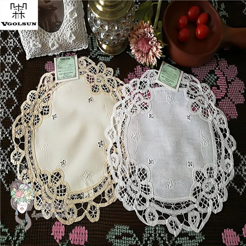 12pcs/Dozen Round VGOLSUN Europe Style 100%Cotton Vintage Batternburg Lace Embroidered Mats&Pads With Size 30x30cm
12pcs/Dozen Round VGOLSUN Europe Style 100%Cotton Vintage Batternburg Lace Embroidered Mats&Pads With Size 30x30cm