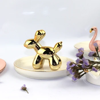 Luxury Balloon Dog Plate Creative Quality Candy Jewelry Tray Nordic Cute Animal Desktop Home Office Decor Ring Storage Tray Gift
Luxury Balloon Dog Plate Creative Quality Candy Jewelry Tray Nordic Cute Animal Desktop Home Office Decor Ring Storage Tray Gift