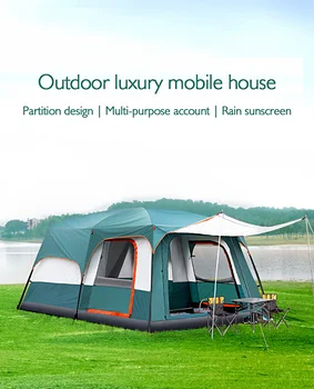 tanxianzhe Explorer Outdoor 2 bedroom, 8-10 people, family rainproof tent, multi-person wild camping, large tent
tanxianzhe Explorer Outdoor 2 bedroom, 8-10 people, family rainproof tent, multi-person wild camping, large tent