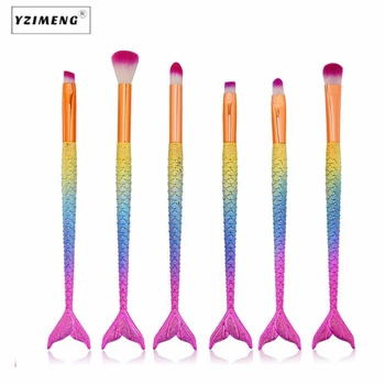 6Pcs Mermaid Eyeshadow Makeup Brushes Set Cosmetic Tool Kit Eyebrow Eye Shadow Make Up Brushes Professional Brush Synthetic Hair
6Pcs Mermaid Eyeshadow Makeup Brushes Set Cosmetic Tool Kit Eyebrow Eye Shadow Make Up Brushes Professional Brush Synthetic Hair