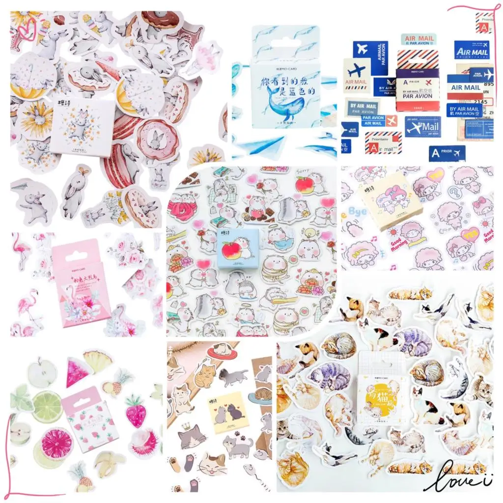 45pcs/pack Animals Sticker pack Paper Kawaii Cat Flamingo Food Stickers Decoration Diary Scrapbooking School Supplies
45pcs/pack Animals Sticker pack Paper Kawaii Cat Flamingo Food Stickers Decoration Diary Scrapbooking School Supplies