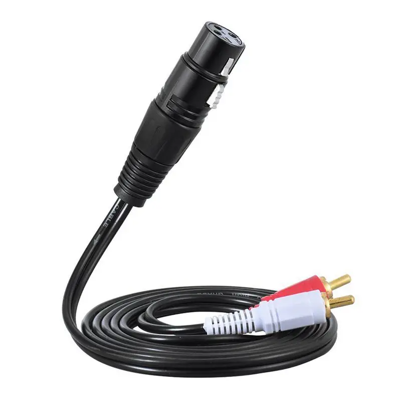 1.5m/ 5ft Stereo Audio Splitter Patch Y Cable Cord 1 XLR Female to 2 RCA Male Plug
1.5m/ 5ft Stereo Audio Splitter Patch Y Cable Cord 1 XLR Female to 2 RCA Male Plug