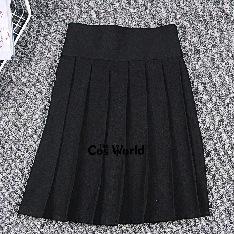 Damenmode High Waist Plissee Rock Schuluniform Karierter Rock elastischer Rock Cosplay Kostüm 33