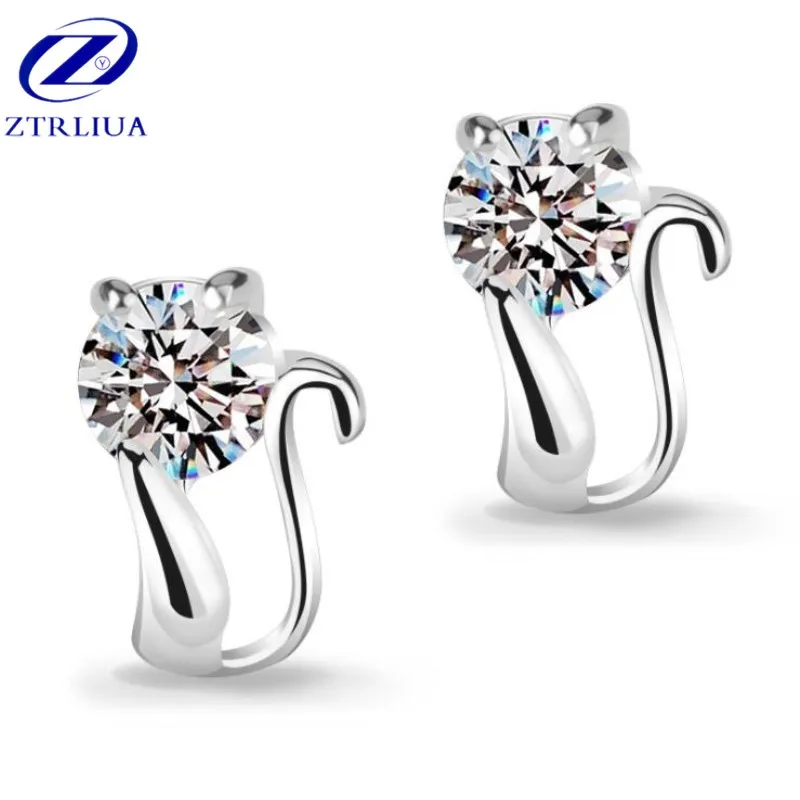 Female Temperament Hypoallergenic 925 Sterling Silver Jewelry Cute Little Cat Crystal Creative Popular Stud Earrings SE418
Female Temperament Hypoallergenic 925 Sterling Silver Jewelry Cute Little Cat Crystal Creative Popular Stud Earrings SE418