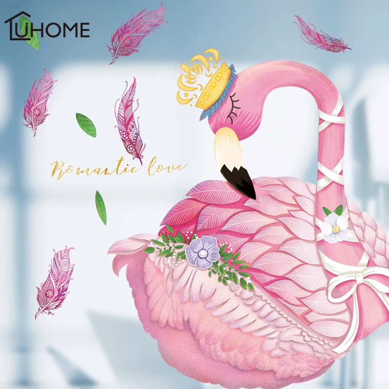 Romantic Pink Flamingo Decorative Wall Stickers Home Decor Living Room DIY PVC Modern Wall Decals Bedroom Art Poster
Romantic Pink Flamingo Decorative Wall Stickers Home Decor Living Room DIY PVC Modern Wall Decals Bedroom Art Poster